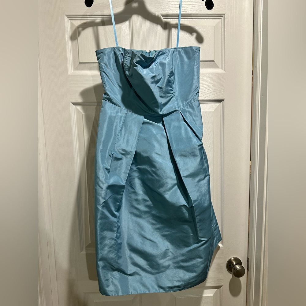 J. Crew Light Blue Strapless Dress